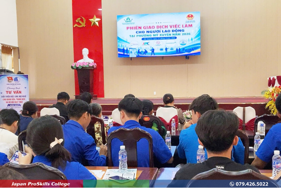 May be an image of one or more people and text that says &amp;#039;제드방큐 PHIÊN GIAO DICH VIEC LAM CHO NGƯỜI LAO ĐỘNG TẠI HƯỜNG MY XUYÊN NẮM 2026 JPC TƯ VAN &amp;#039;1ា ИBy TИEBC CNCHE HODOANVIÊN SNNMIEN 一 MAM3000 べナ Japan ProSkills College 田と製 Vatyle 079.426.5022&amp;#039; height=&amp;#039;404' width='604' height='404' width='604' height='404