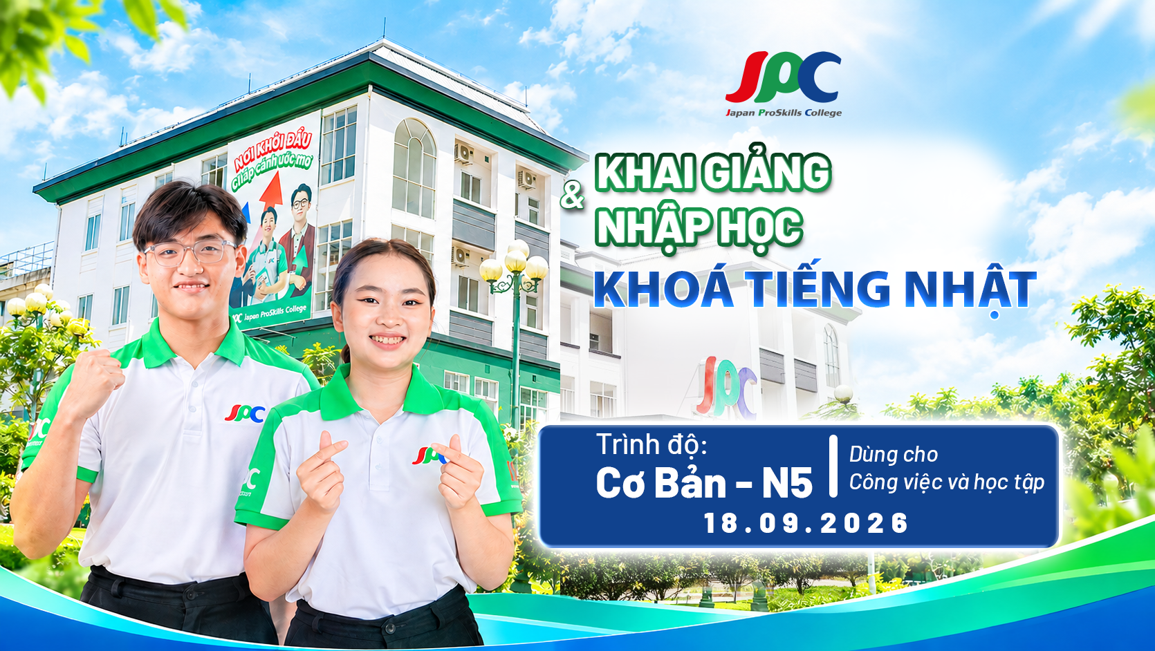 KHAI GIẢNG KHOÁ TIẾNG NHẬT - CƠ BẢN - N5 - KG: 18.09.2026