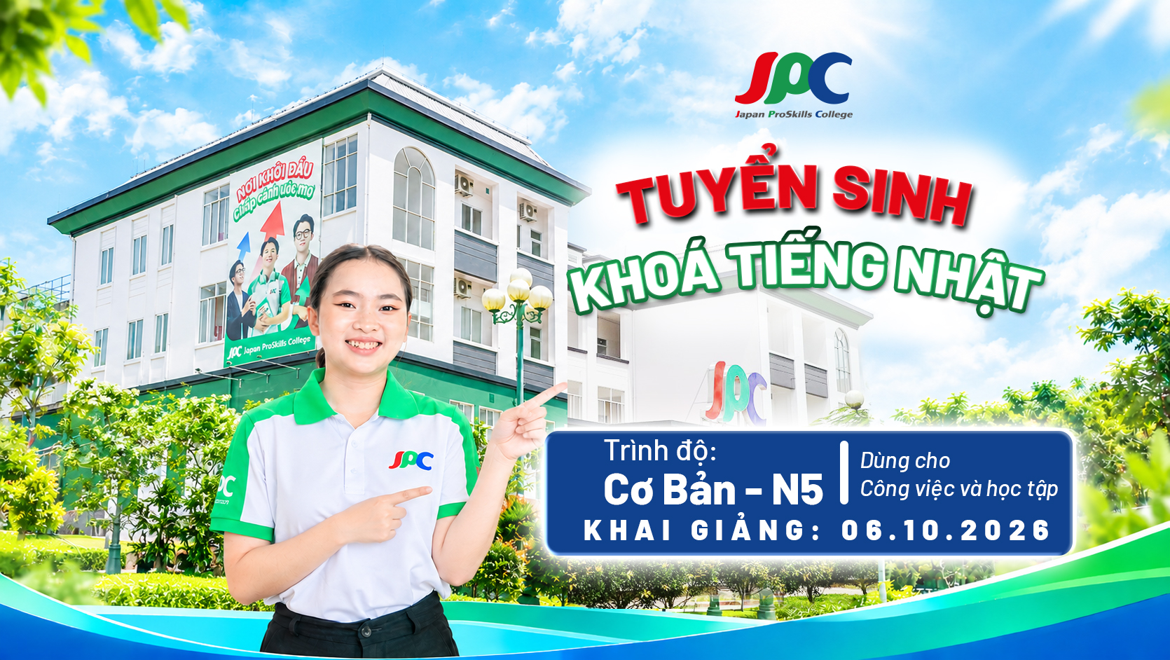 [TUYỂN SINH] Khoá Tiếng Nhật - Trình độ Cơ bản N5 -KG: 06/10/2026
